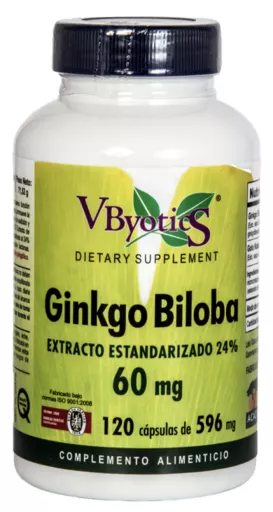 Vbyotics Ginkgo Biloba 60 mg 120 capsules