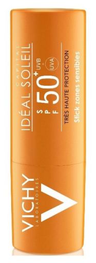 Vichy Ideal Soleil Stick Gevoelige Gebieden SPF50+ 9 gr