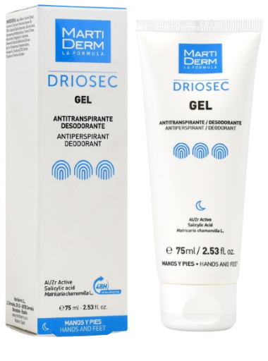 Martiderm Driosec Gel Deodorant voor Handen en Voeten 75 ml