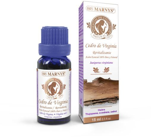 Marnys Revitaliserende etherische olie van cederhout uit Virginia 15 ml