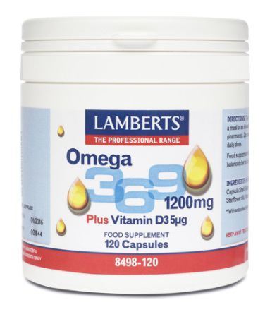 Lamberts Omega's 3,6,9 1200 mg plus Vitamine D3 5 mg 120 Capsules