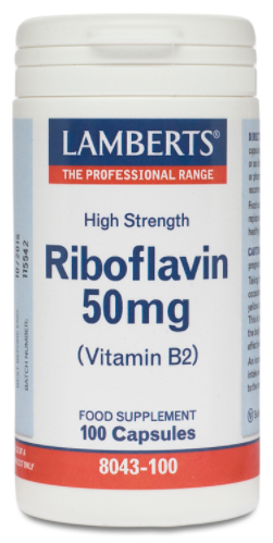 Lamberts Riboflavine 100 Capsules 50 mg