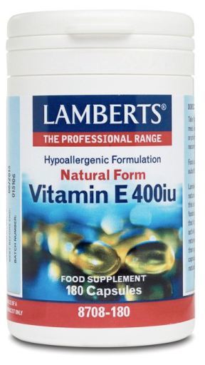 Lamberts Natuurlijke Vitamine E 400 IU 180 Capsules