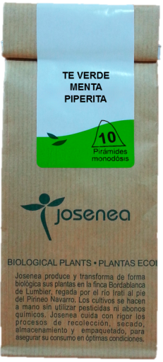 Josenea GROEN MET PEPERMUNTTHEE, BOLSA 10 PIRAMIDES