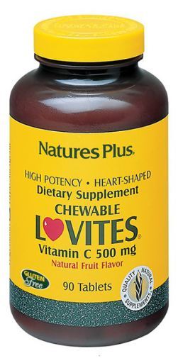 NaturesPlus Vitamine C Lovites-supplement 500 mg - 90 kauwtabletten