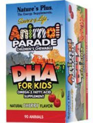 NaturesPlus DHA Animal Parade DHA Vitaminesupplement - 90 kauwcapsules