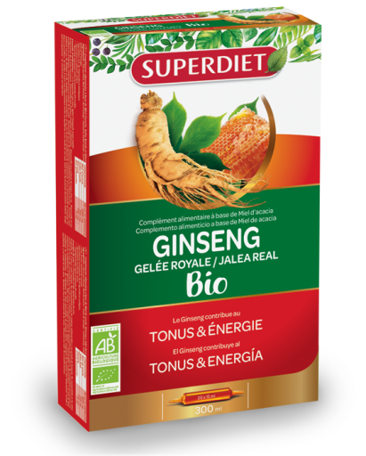Superdiet Ginseng Royal Jelly Bio 20 ampullen