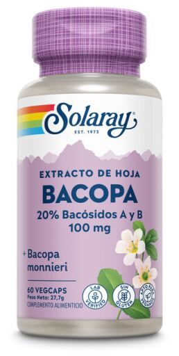 Solaray Bacopa 100 mg 60 plantaardige capsules