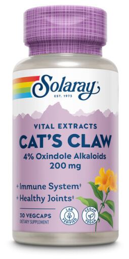 Solaray Kattenklauw 200 mg 30 plantaardige capsules
