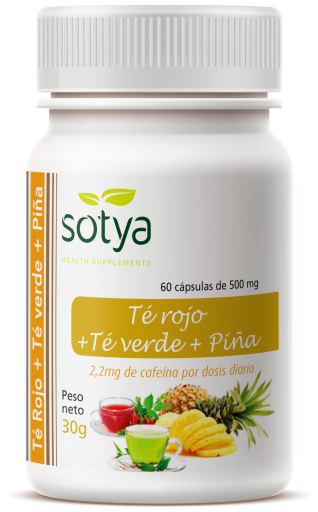 Sotya Groene thee + rode thee + ananas 60 capsules