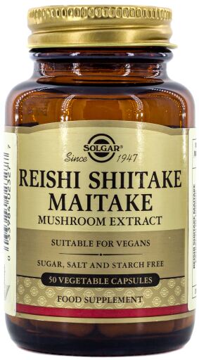 Solgar Reishi, Shiitake en Maitake (Paddestoelenextract) 50 Capsules