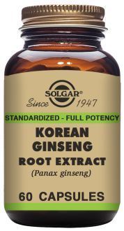 Solgar Koreaanse Ginseng Wortel Extract 60 Plantaardige Capsules