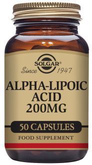 Solgar Alfa Liponzuur 200 mg 50 Plantaardige Capsules