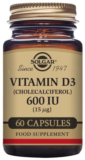 Solgar Vitamine D3 600Ui 15 mcg 60 Capsules