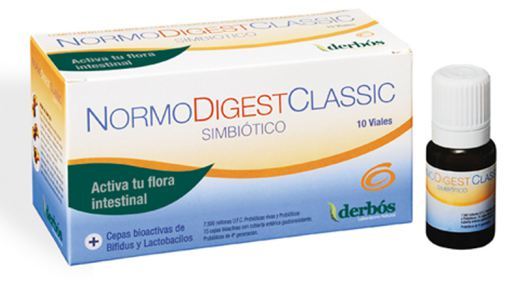Derb&oacute;s Normodigest Classic 10 ampullen helpen de darmflora te regenereren