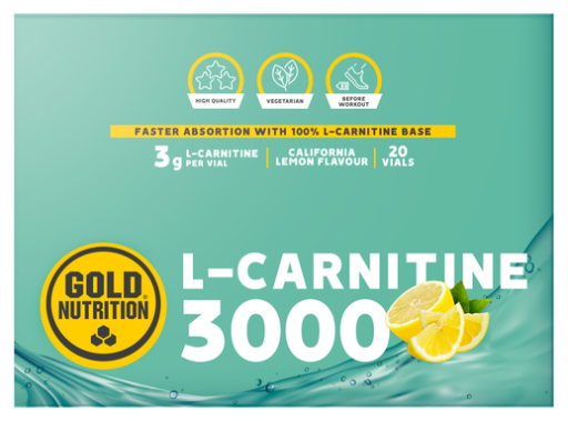 GoldNutrition L-Carnitine 3000 mg Citroen 20 Flesjes