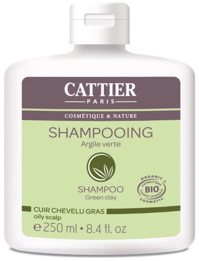 Cattier Shampoo met Groene Klei voor Vet Haar 250 ml