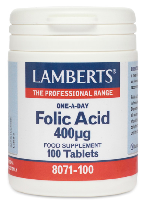 Lamberts Foliumzuur 400 mcg Kleine, makkelijk door te slikken tabletten