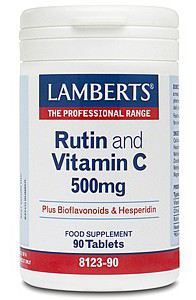Lamberts Rutine en vitamine C 500 mg met bioflavono&iuml;den en hesperidine