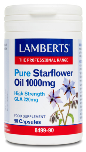 Lamberts Pure Bernagie-olie 1000 mg Biedt 220 mg GLA 90-capsules