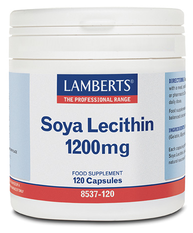 Lamberts Sojalecithine 1200 mg rijke bron van fosfatidylcholine 120 capsules