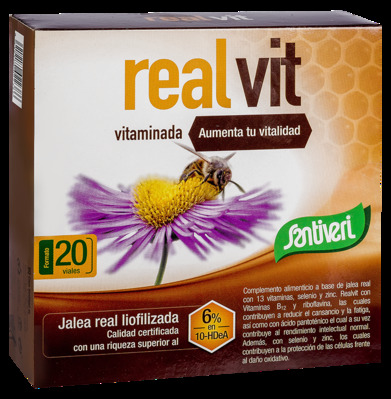 Santiveri Realvit royal jelly met 13 vitamines 20 Flacons X 10 ml
