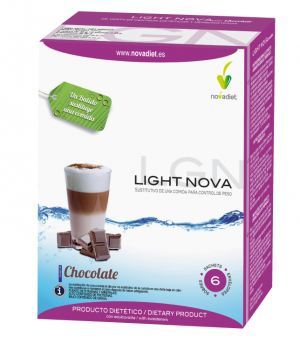 Novadiet Light Nova Chocolade Shake 6 Enveloppen 35 gr