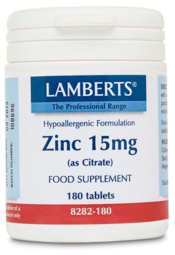 Lamberts Zink als citraat grotere absorptie 15 mg