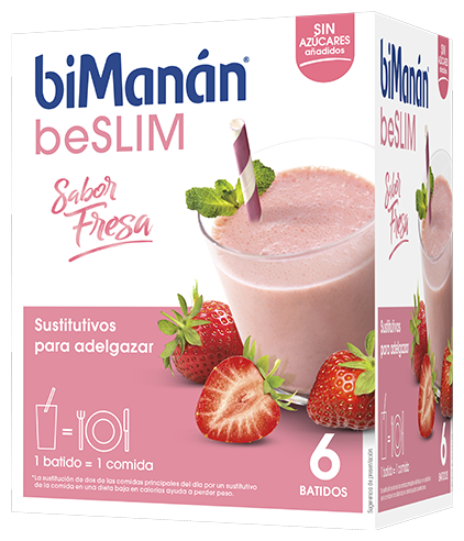 biMan&aacute;n beSlim Aardbeien Shake 6 Stuks