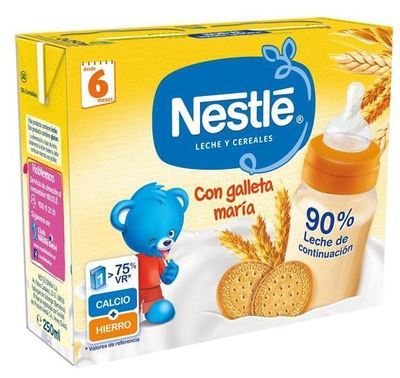 Nestl&eacute; Melk en granen met Mariakoekjes 2x250ml