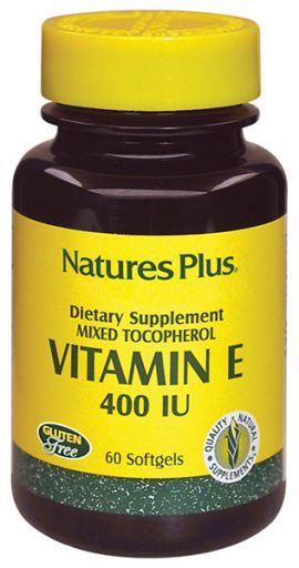 NaturesPlus Vitamine E 400 IE Tocoferolmengsel 60 Softgels