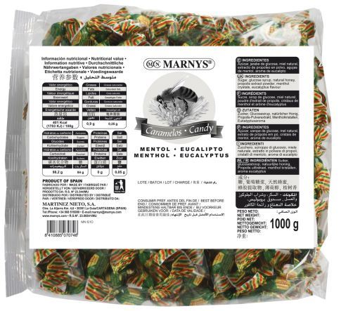 Marnys Propolis, Honing, Menthol en Eucalyptus snoepjes 1000 gr