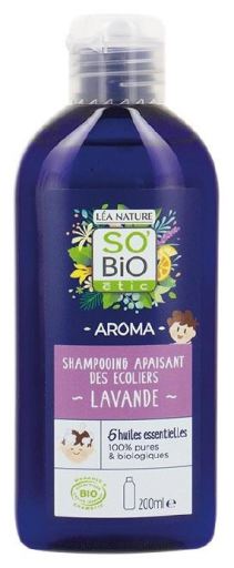 SO'BiO &eacute;tic Kalmerende schoolshampoo Lavendel & 6 essenti&euml;le oli&euml;n Bio 200 ml