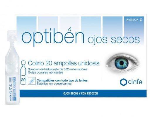 Cinfa Optiben Gts Ocular 20 Ampullen voor eenmalig gebruik