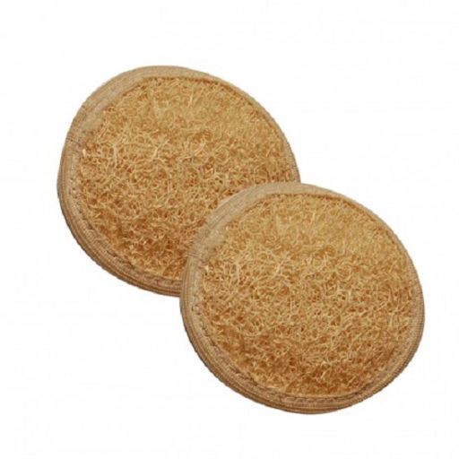 Naturcosmetika Loofah katoenen gezichtsschijf 2 eenheden