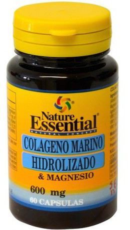 Nature Essential Gehydrolyseerd marien collageen met magnesium 600 mg 60 capsules