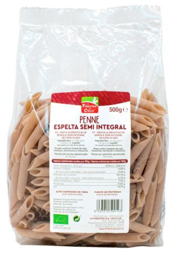 La Finestra sul Cielo Halfvolkoren spelt penne 500 gr