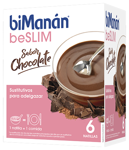 biMan&aacute;n beSlim Chocolade Custard 6 stuks