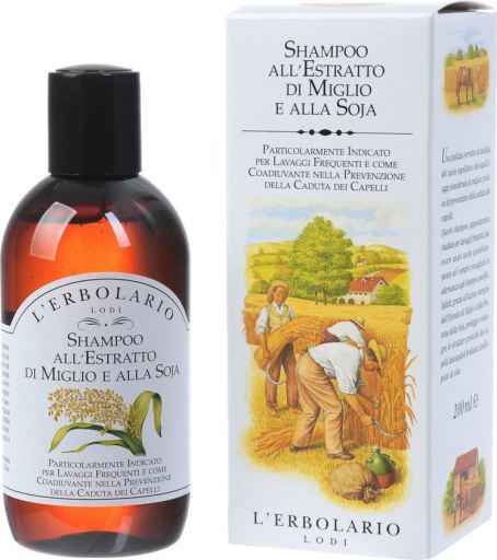 L'Erbolario Shampoo met gierst en soja-extract 200 ml