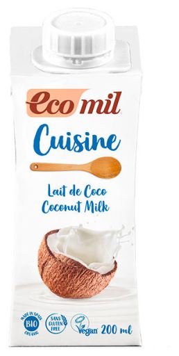 Ecomil Bio kokosmelk om mee te koken 200 ml