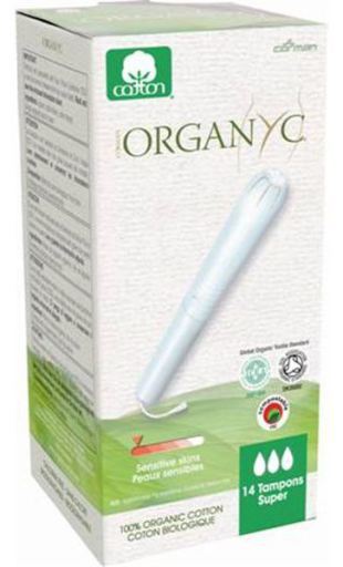 Organyc Biologische tampons van 100% katoen met applicator Super 14 stuks