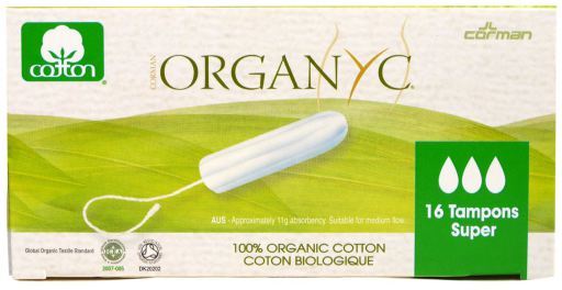 Organyc Tampons 100% katoen gemaakt zonder applicator 16 stuks