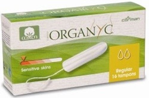 Organyc Tampons van 100% katoen, geen applicator, normaal 16 stuks