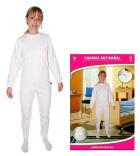 Gedesinfecteerde anti-luier pyjama, volledige lengte, wit, maat S