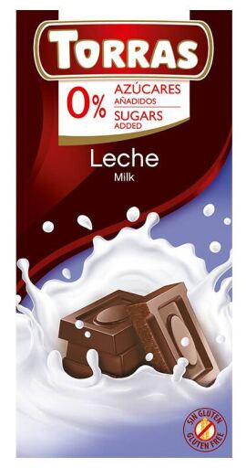 Torras Suikervrije melkchocolade 75 gr
