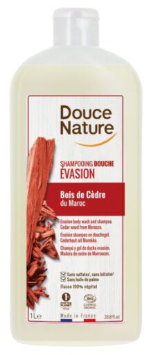 Douce Nature Ontspannende shampoo en douchegel met sandelhout 1 L