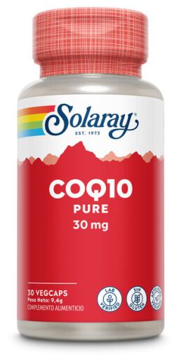 Solaray Zuiver co-enzym CoQ-10 30 mg 30 plantaardige capsules