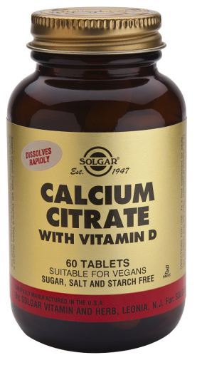 Solgar Calciumcitraat met vitamine D3 tabletten