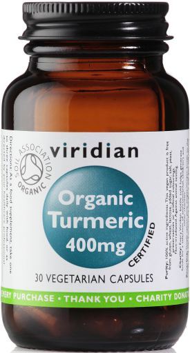 Viridian Biologische Kurkuma 400mg 30 Plantaardige Capsules