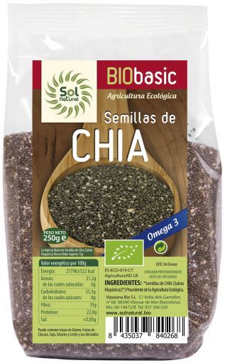 Sol Natural Biologische Chia Zaden 250 gr